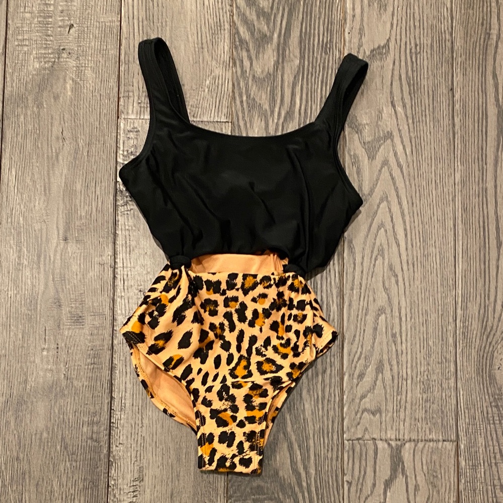 Art Class Black and Tan Kids Swimwear
